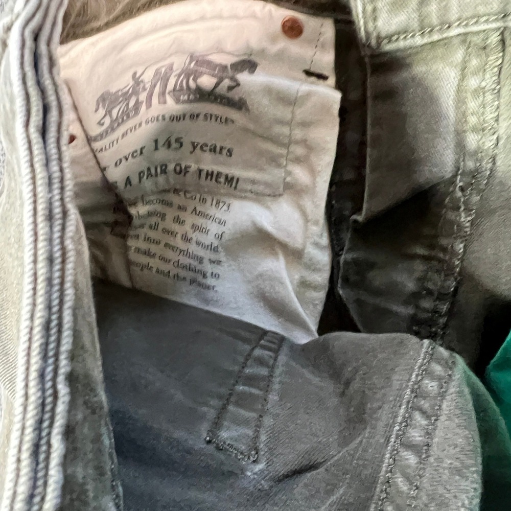 Levi's 511 Slim Commuter Jeans Men 31x30 Green & Blue Stretch Reflective Bike - Picture 7 of 12